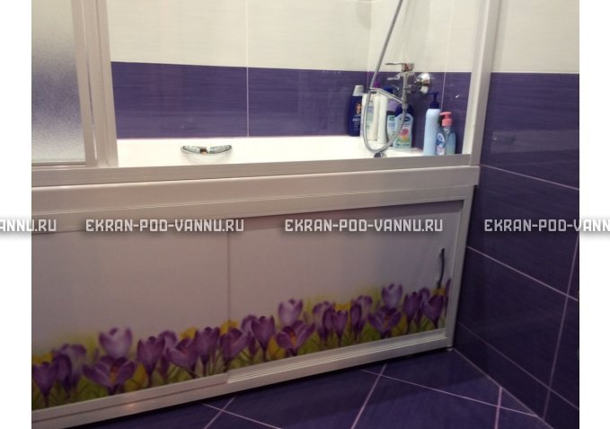 Экран на роликах EUROPLEX  Ирисы – купить по цене 12400 руб. в интернет-магазине в городе Оренбург картинка 3