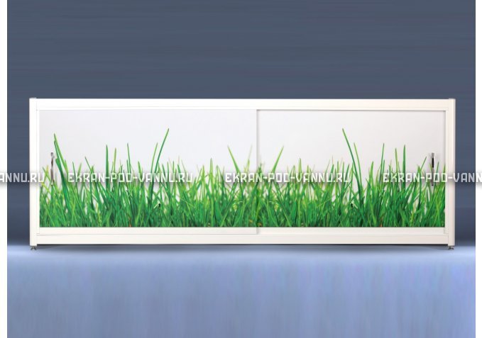 Экран на роликах EUROPLEX Трава – купить по цене 12400 руб. в интернет-магазине в городе Оренбург картинка 1