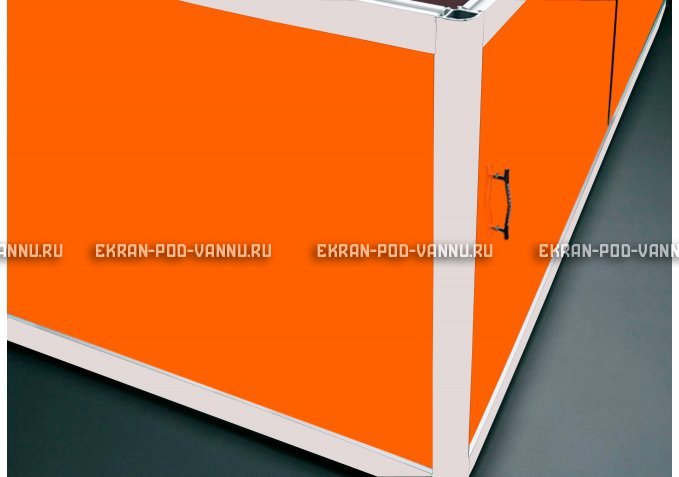 Угловой экран EUROPLEX Комфорт оранжевый – купить по цене 8180 руб. в интернет-магазине в городе Оренбург картинка 1